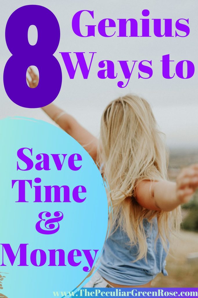 A women waving her hand in the air, excited to have saved time and money.
