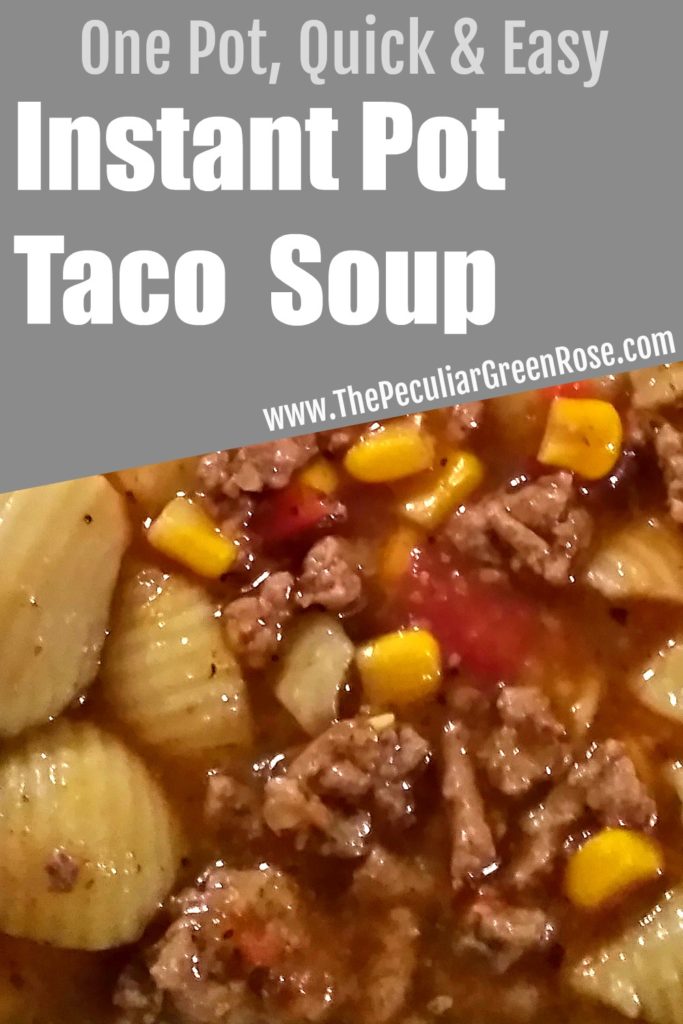 Delicious Taco soup with ground turkey, corn, and tomotoes
