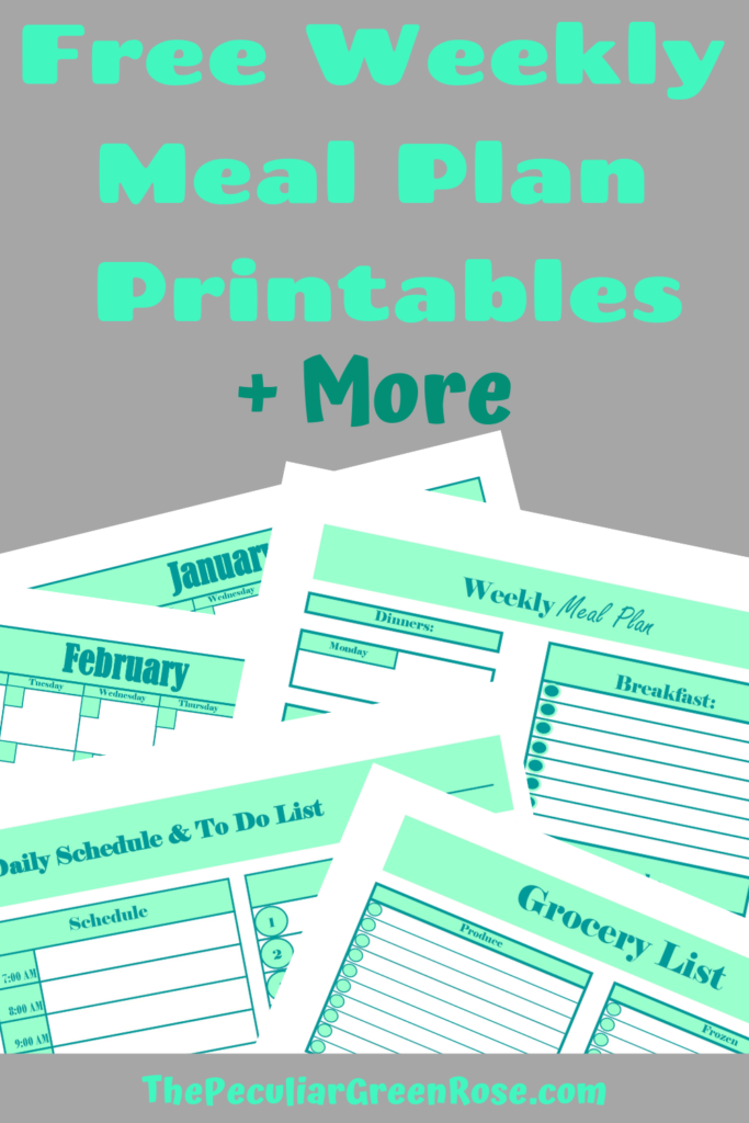 a collection of different weekly organizing printables