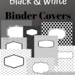 10 Free Black and White Binder Covers.