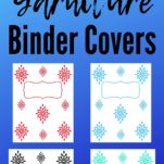 4 different color garniture binder covers.