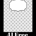 A binder cover in a black and white overlapping circle design.