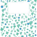 A free printable cactus design binder cover.