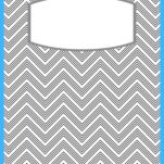 Black and white chevron design binder cover.