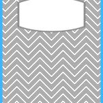 Black and white chevron design binder cover.