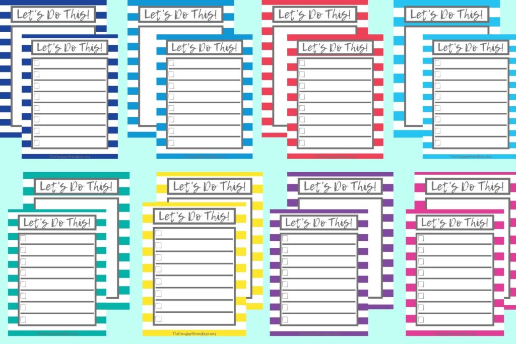 16 Colorful stripe To Do List.