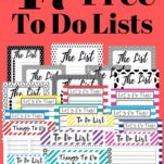 47 to do lists. Some with stripes, polka dots, colorful, and also just black and white.
