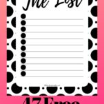 A black and white polka dot to do list.