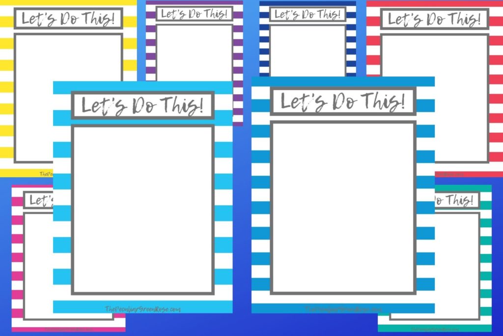 8 Colorful Stripe designed to do list with no lines.