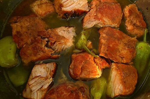 A Instant Pot filled with cooked Mississippi Pork Roast