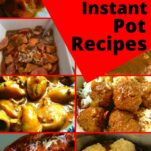 Instant Pot chicken fajitas, gumbo, beef & shells, meatball stew, meatball subs, and chicken & dumplings.