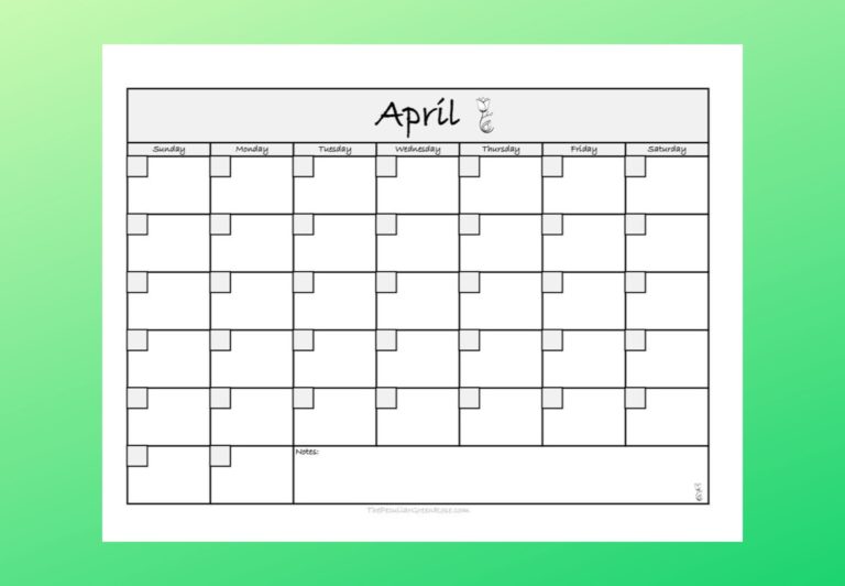 Free Cute Printable Calendar (+ Free Planner Printables) - The Peculiar ...
