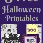 black, grey and purple halloween printables in 8x10 size