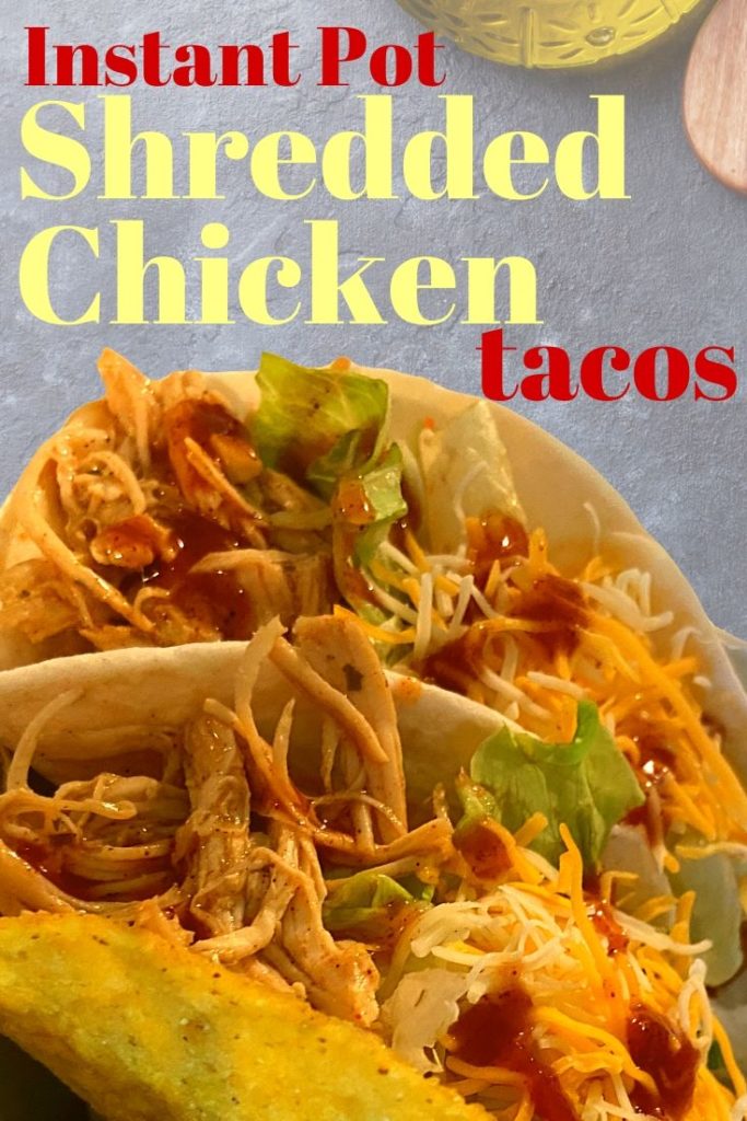 A crunchy and soft shredded chicken taco.