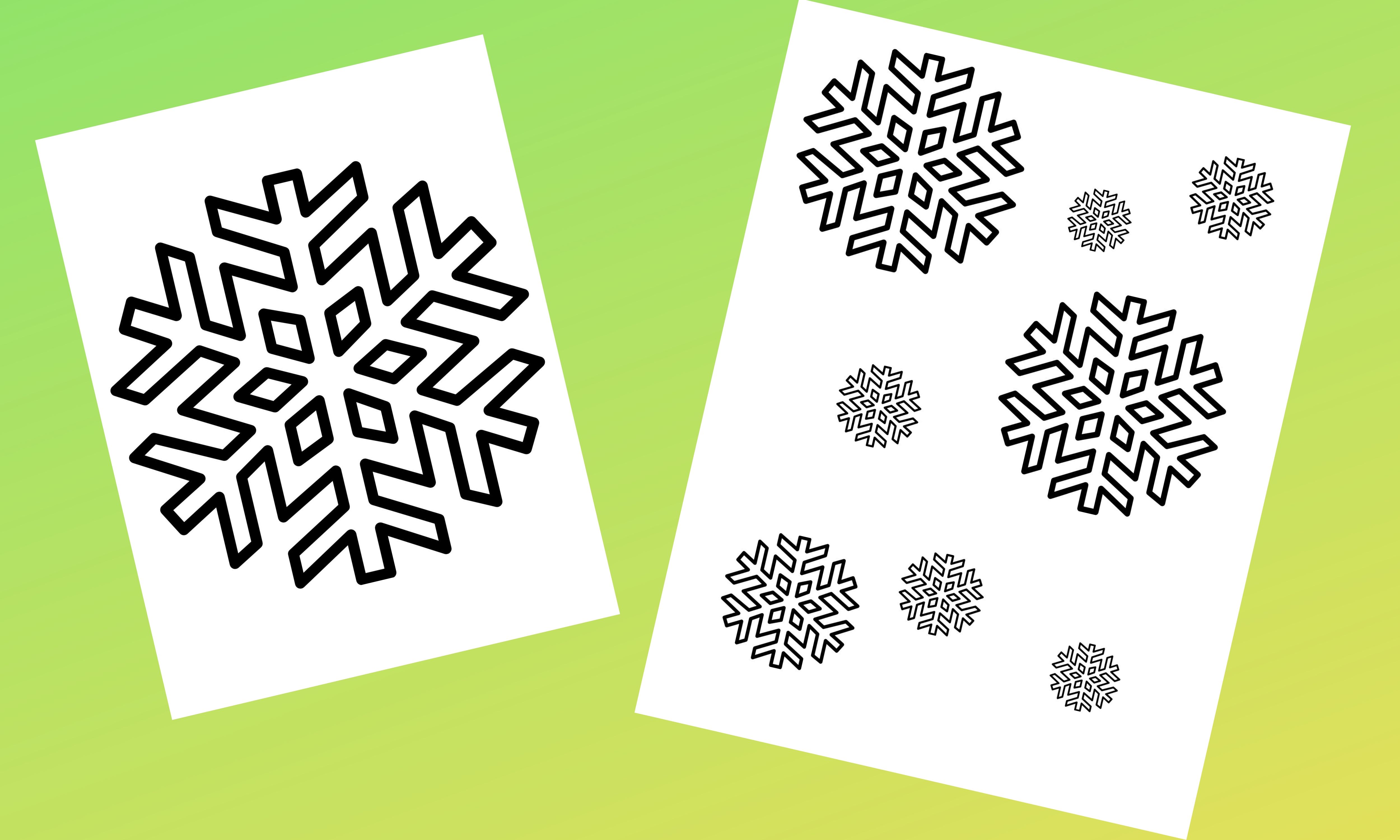 black and white paper snowflakes