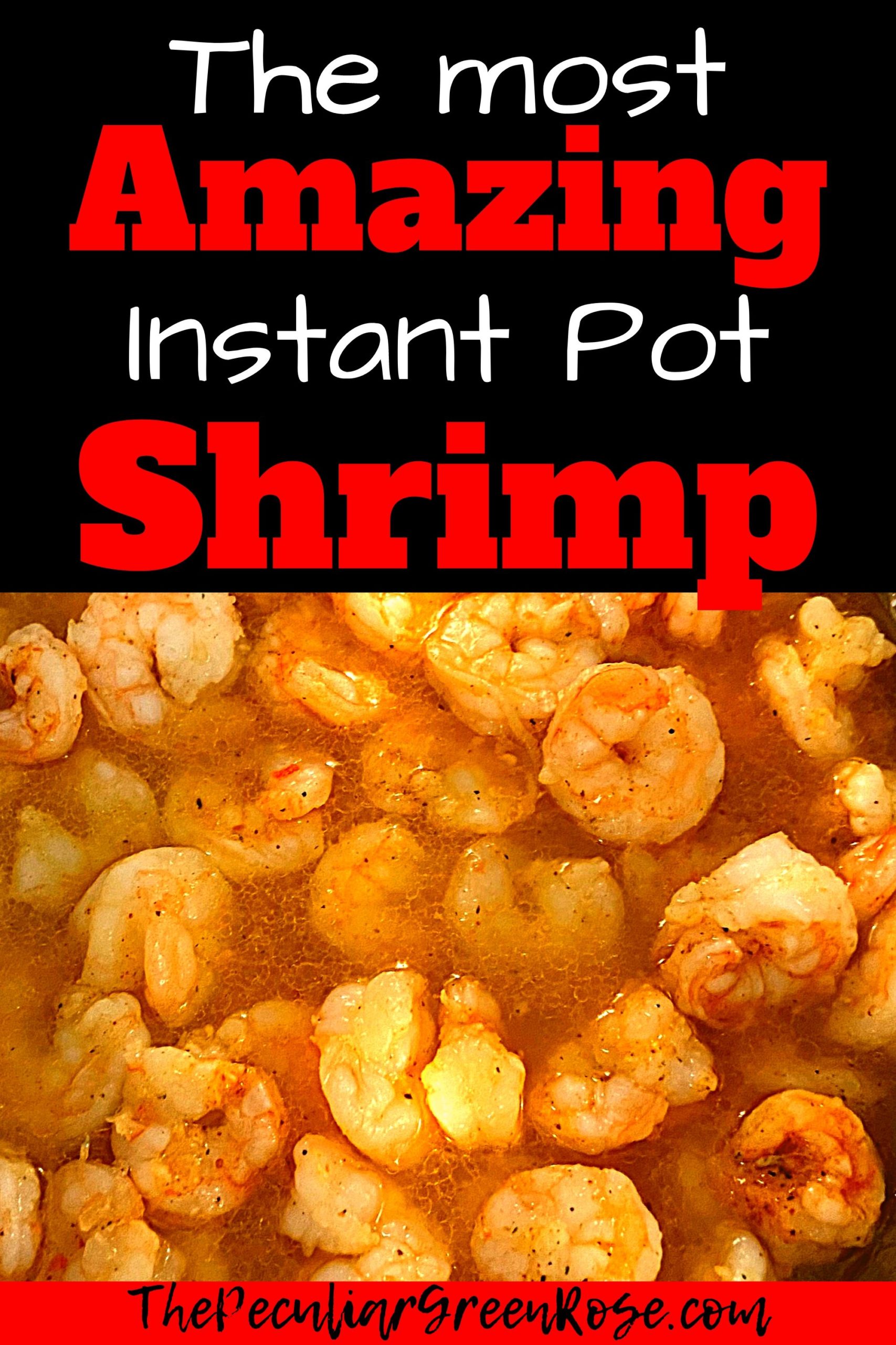 Cooked shrimp in a buttery sauce.