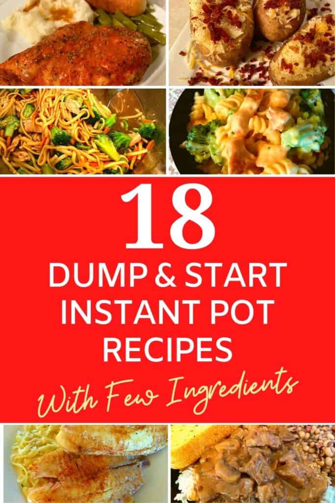 Different dump and push start prepared Instant Pot meals.