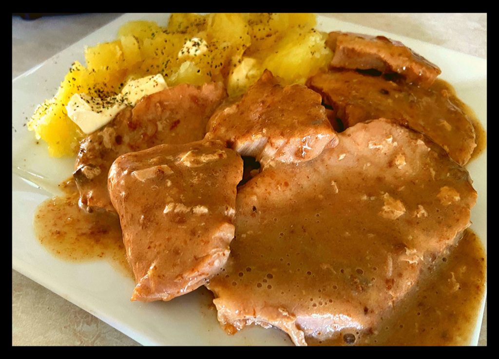 4 Ingredient Pork Chops & Gravy with Potatoes