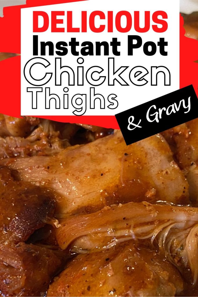 Chicken thighs in a gravy.