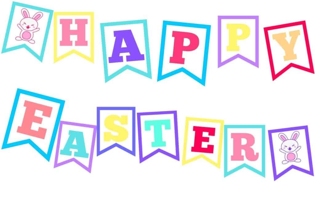 Easter Bunny Banner Printable