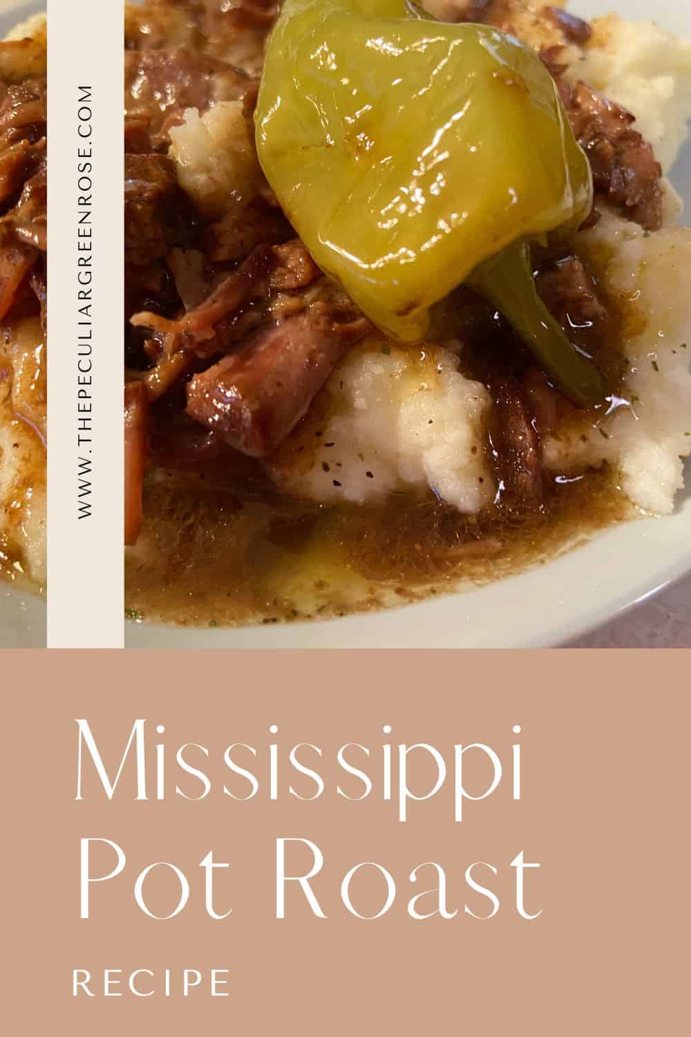 Mississippi Pot Roast on a plate