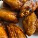 Air fryer chicken wings that just finished air frying