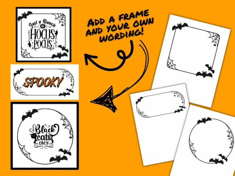 A bat cutout template for crafting that is in a frame and hanging on a wall.