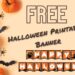 A free halloween printable banner pdf