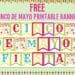 Cinco De Mayo Printable Banner hanging up on a wall