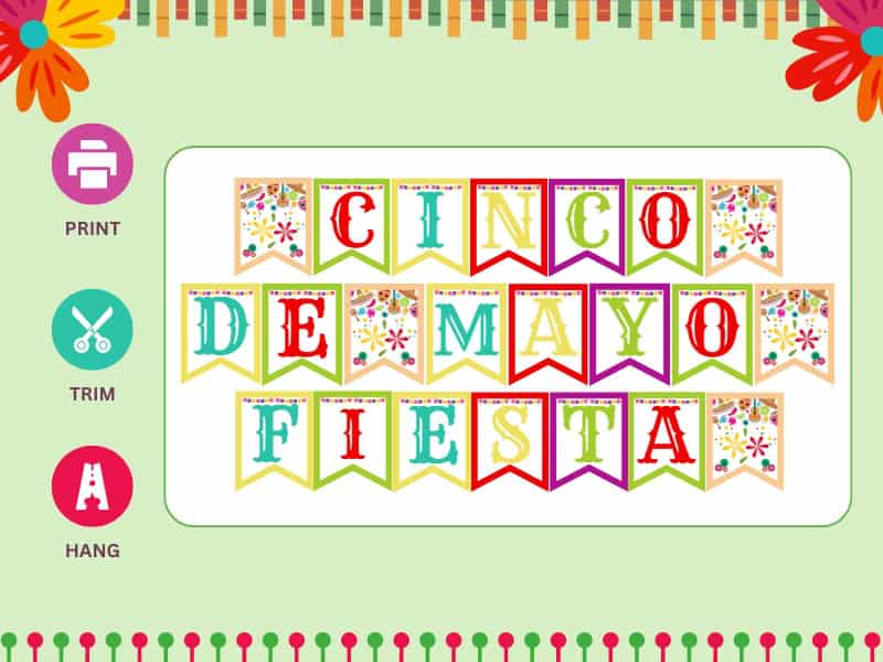 Cinco De Mayo Printable Banner Instructions