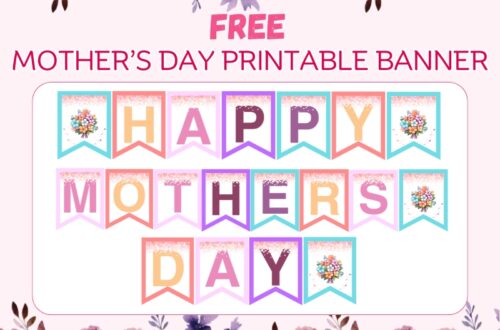 Mothers Day Banner Printable PDF Hung up on a wall