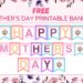 Mothers Day Banner Printable PDF Hung up on a wall