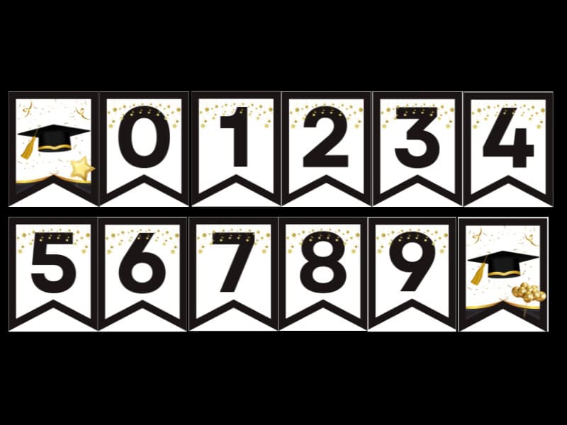 Printable Graduation Banner Numbers