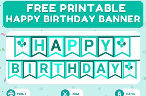 Printable Happy Birthday Banner PDF