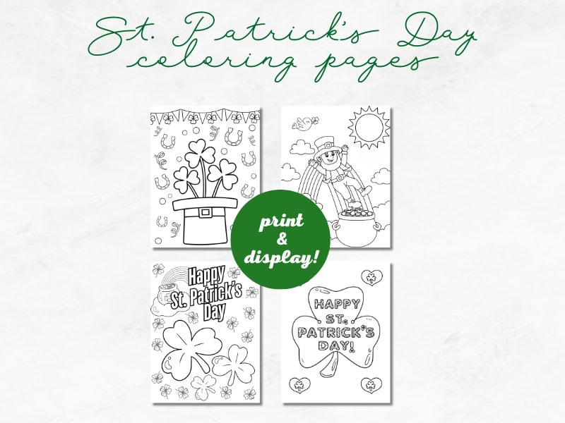 Printable st. patrick's day coloring pages