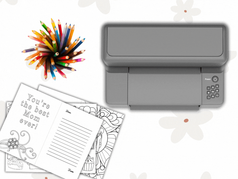 Free Printable Mother's Day Cards to Color PDF 1