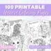Promo Image of 100 Printable Unicorn Coloring Pages