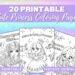 20 printable cute princess coloring pages for kids, featuring fairy tale scenes, castles, and princess characters with inspiring quotes. Fun PDF download for creative play and instant coloring activities.